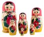 Matroesjka Poppen Set van 6 - Traditioneel Houten Jouets