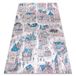 Bambino 61560 Tapis de lavage antidérapant pour enfants Motif ville et rues Beige/bleu 80 x 150 cm