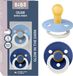 BIBS Colour Glow Fopspeen - 0-6 mnd - 2-pack - Rond - Sky Blue/Cornflower