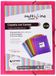 Grafoplás 4801854 – verpakking met 6 mappen, met elastieken, roze, formaat folie, polypropyleen, serie Multiline