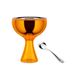 Alessi Big Love AMMI01S O set met ijsschaal en ijslepel, 18/10 roestvrij staal, hoogglans gepolijst en thermoplastisch hars, oranje