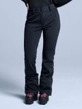 Poederbaas Skibroek Dames - Stretch Softshell Zwart - Maat S