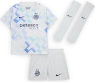 Inter Nike Inter Milaan 2025/26 Stadium Away driedelige replica voetbaltricotset voor jongere kinderen, Ghost Aqua/wit/blauwe void, HJ5620-497, XL