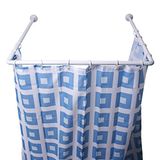 MSV Hoekdouchestang – Aluminium Douchegordijnstang Hoek – Verstelbaar 80x80 cm tot 80x160 cm – Douchestang met Bevestigingsmateriaal