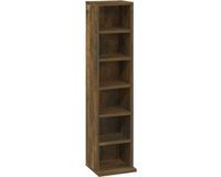 vidaXL Cd-kast 21x20x88 cm bewerkt hout gerookt eikenkleurig