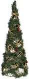 Gerimport Kerstverlichting kegel - LED - groen - 20 LEDs - 40 cm - warm wit