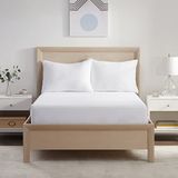 SERTA Power Chill Soft Comfort Stain Resistant & Waterdichte Matrashoes Protector met 15 inch Diepe Zak, Twin XL, Wit