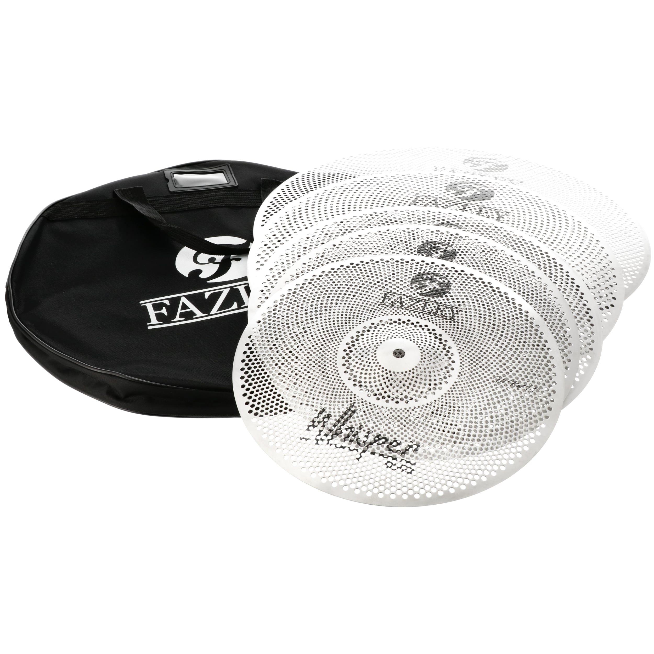 Fazley CYM-Mute-PRO-S Low Noise Silver 4-delige bekkenset incl. bekkentas