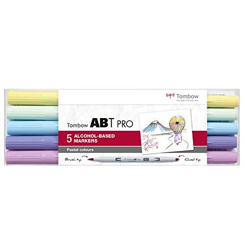 Tombow ABT Pro Pastel Colors op alcoholbasis, twee punten