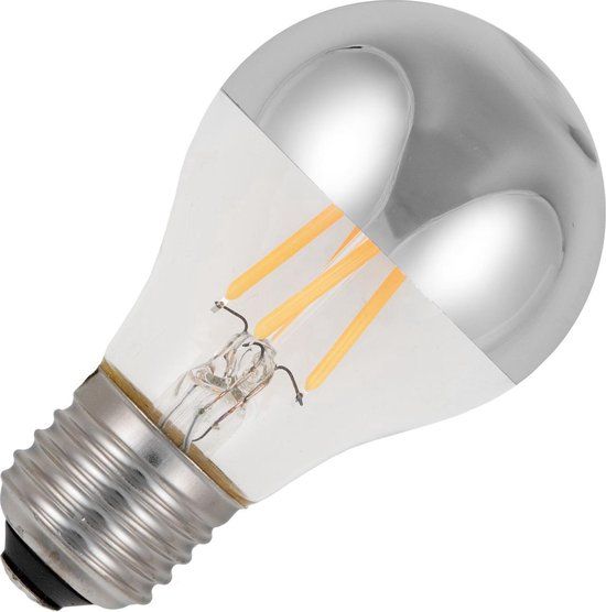 SPL LED Kopspiegellamp - E27 - 4W - DIMBAAR - 2500K - Zilver