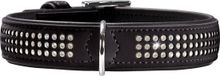 Hunter Halsband Diamont Deluxe Zwart - Hondenhalsband - 50 cm