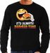 Bellatio Decorations Shoppartners Bv Funny emoticon sweater Its always burger time zwart voor heren - Fun / cadeau trui L