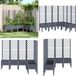 vidaXL Jardinière avec treillage 160x120x142 cm polypropylène bleu gris