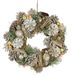 Natuurkrans met dennenappels, kralen, bessen, 32 cm, kerstkrans, kerstdecoratie, adventskrans, wanddecoratie, deurkrans, tafelkrans, natuurlijke materialen, droogbloemen