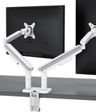 Desktronic Monitorarm Dubbel Wit