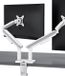 Desktronic Bras de moniteur double blanc