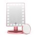 Rio 24 LED Mirror Make-up spiegel Cosmeticaspiegel Rechthoek Roségoud Op standaard Batterij Ja