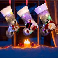 Shenzhen Haorui Industrial Technology Co., Ltd. Kerstkousenset 3-delig - 30 x 20 cm LED kerststokken lichtgevende kerstsokken