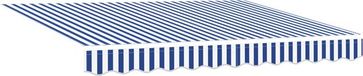 vidaXL Vervangend zonneschermdoek voor 2,5x2 m blauw & wit gestreept