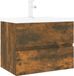 VidaXL Meuble sous lavabo avec vasque intégrée, bois traité, chêne fumé
