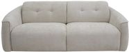 Vente-unique Canapé-lit trois places avec mécanisme de déploiement rapide en tissu texturé beige - Largeur de couchage 140 cm - Matelas 13 cm mousse à mémoire ASUFA