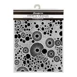 Stamperia - Thick Stencil for Scrapbooks, Albums, Cards, Bullet Journals, and More, Flexible Material, Easy to Clean, Perfect for Crafts and Gifting (All Around, Rings)
