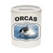 Bellatio Decorations Dieren liefhebber orka spaarpot 9 cm jongens en meisjes - keramiek - Cadeau spaarpotten orka vissen liefhebber