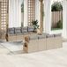 Prolenta Maison Exclusive - Tuinset voor de tuin, 9-delig, met kussens, mix van beige kleur, gemaakt van polyrotan