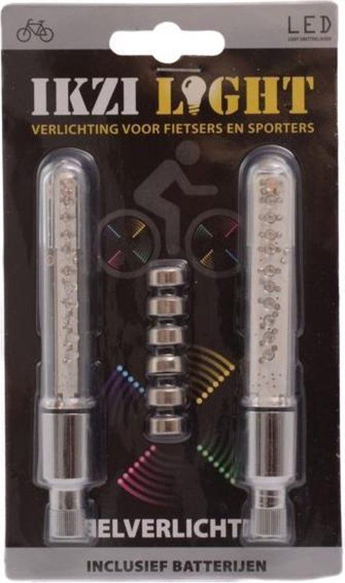 Ikzi Light Ventiellichten - 11 LEDs - Zilver/Transparant - 2 Stuks