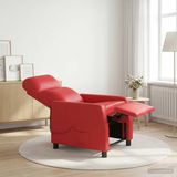 vidaXL Relaxstoel Rood Kunstleer