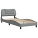 VidaXL Cadre de lit "Hvar" Tissu Gris clair 180x200 cm