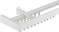 Double curtain rail wall-mounted for curtains