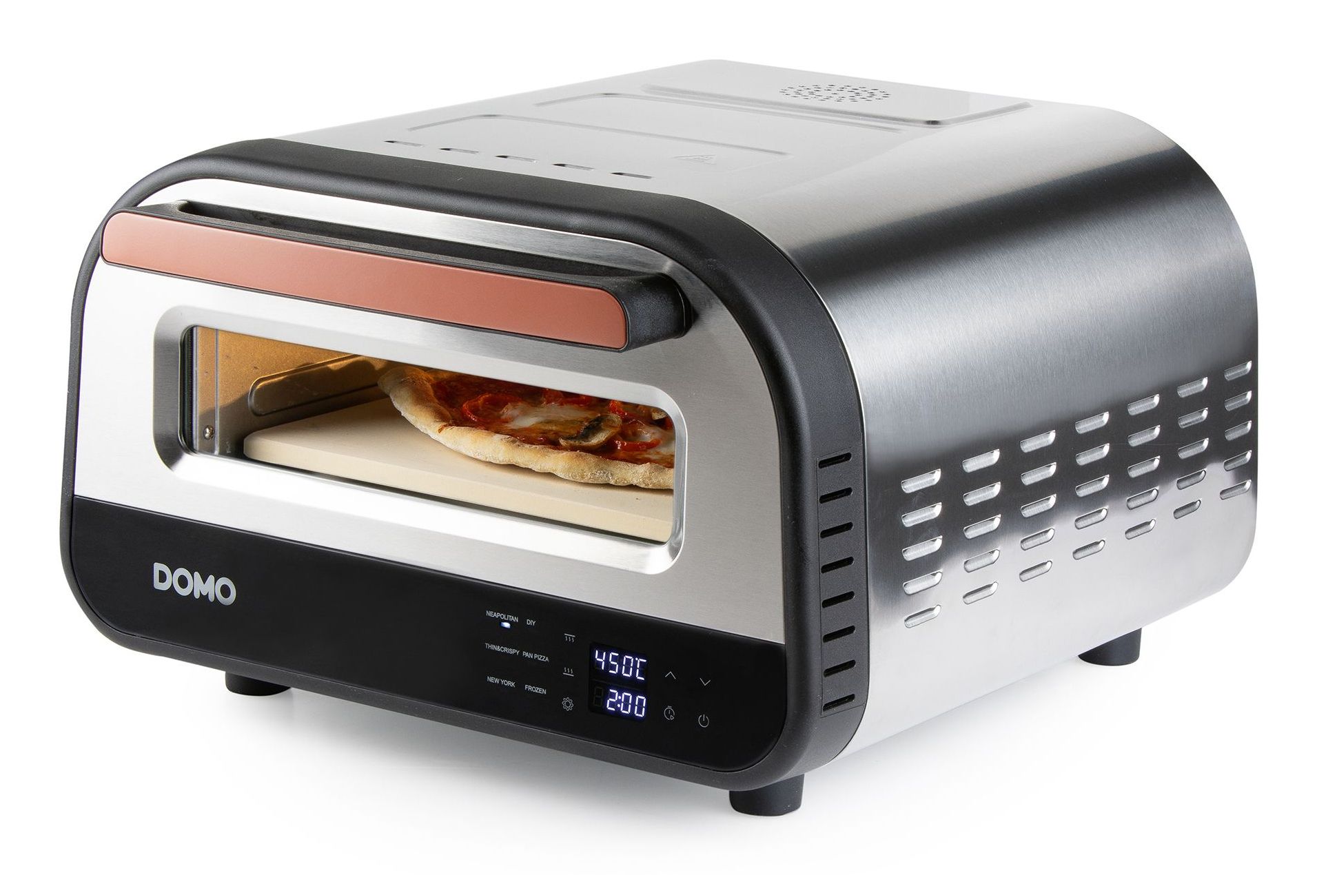 Domo DO9289PZ Pizza Oven 'Pizza Genius' - Elektrische Pizza Oven Op Steen - 32 cm - tot 450°C - 1700 W