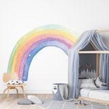 Ambiance Sticker Vliesbehang Voorgelijmd Reuzenmuurschilderingen Regenboog Fresco - H125 x L90 cm