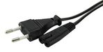 Aansluiting: dubbel geïsoleerd, type C7, 2,5 A/250 V, lengte 1,8 m, ideaal voor elektrische apparaten thuis of op kantoor
