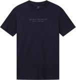 Armani Exchange A|X ARMANI EXCHANGE Printed Short Sleeve Round Neck T-shirt - Blue Shirts