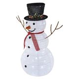 EMOS - Vriendelijke sneeuwpop met 80 leds en fonkelen voor binnen en buiten, 90 cm sneeuwpopfiguur met lichtketting, effectieve kerstdecoratie voor tuin, terras, veranda of entree van het huis