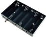 Tru Components BH-364A Porte-piles 6 AA (stylos) Câble Noir