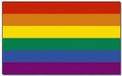 Merkloos / Sans marque Promex Gmbh Regenboog vlag 90 x 150 cm - Polyester vlag - LGBT - Inclusief 2 ophangringetjes - Gay pride - Gay vlag