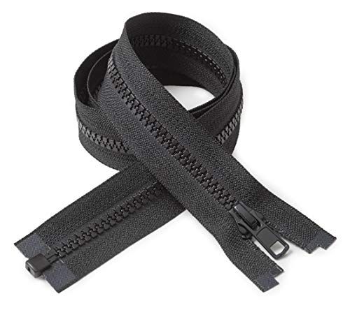 IPEA Ritssluiting 55 cm - Zwart - 2 stuks - #5 Deelbaar