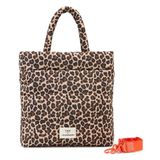 Unio Hamburg x Les Visionnaires shopper schoudertas Leo Unio Shopper Leo Print Lichtbruin