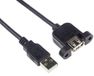 PremiumCord USB 2.0 verlengkabel met schroefaansluiting, zwart, lengte: 2m