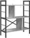 vidaXL Boekenplank - 5-laags - 75 x 30 x 91 cm - Bewerkt hout - Grijs Sonoma