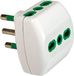 FANTON adattat - Set van 3 - Triple 82180 16a 16a bypass schakelaar wit/IN TWEE