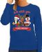 Bellatio Decorations Foute Kersttrui sweater - Blauw - Dames - XXL