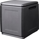 vidaXL Tuinbox 130 L 54x53x57 cm donkergrijs en zwart