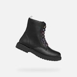 GEOX Eclair Meisjes Enkellaarzen Zwart/Multikleur Maat 28
