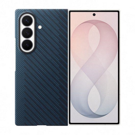 Samsung Galaxy Z Fold8 Hoesje - Carbon Magnet - Blauw