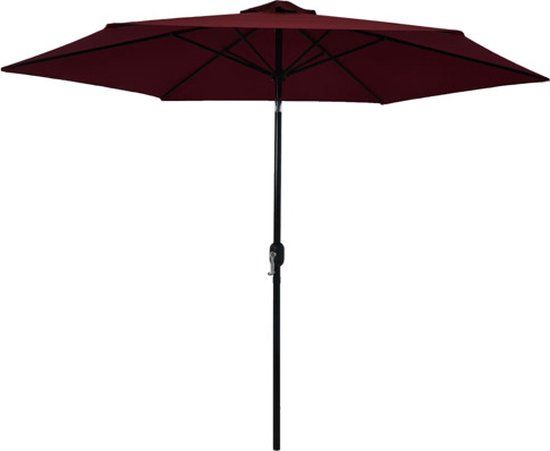 vidaXL Parasol met metalen paal 300 cm bordeauxrood