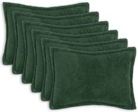 vidaXL - Kussensloop - 6 stuks - HOUTEN - Donkergroen - 50 x 80 cm - Bouclé